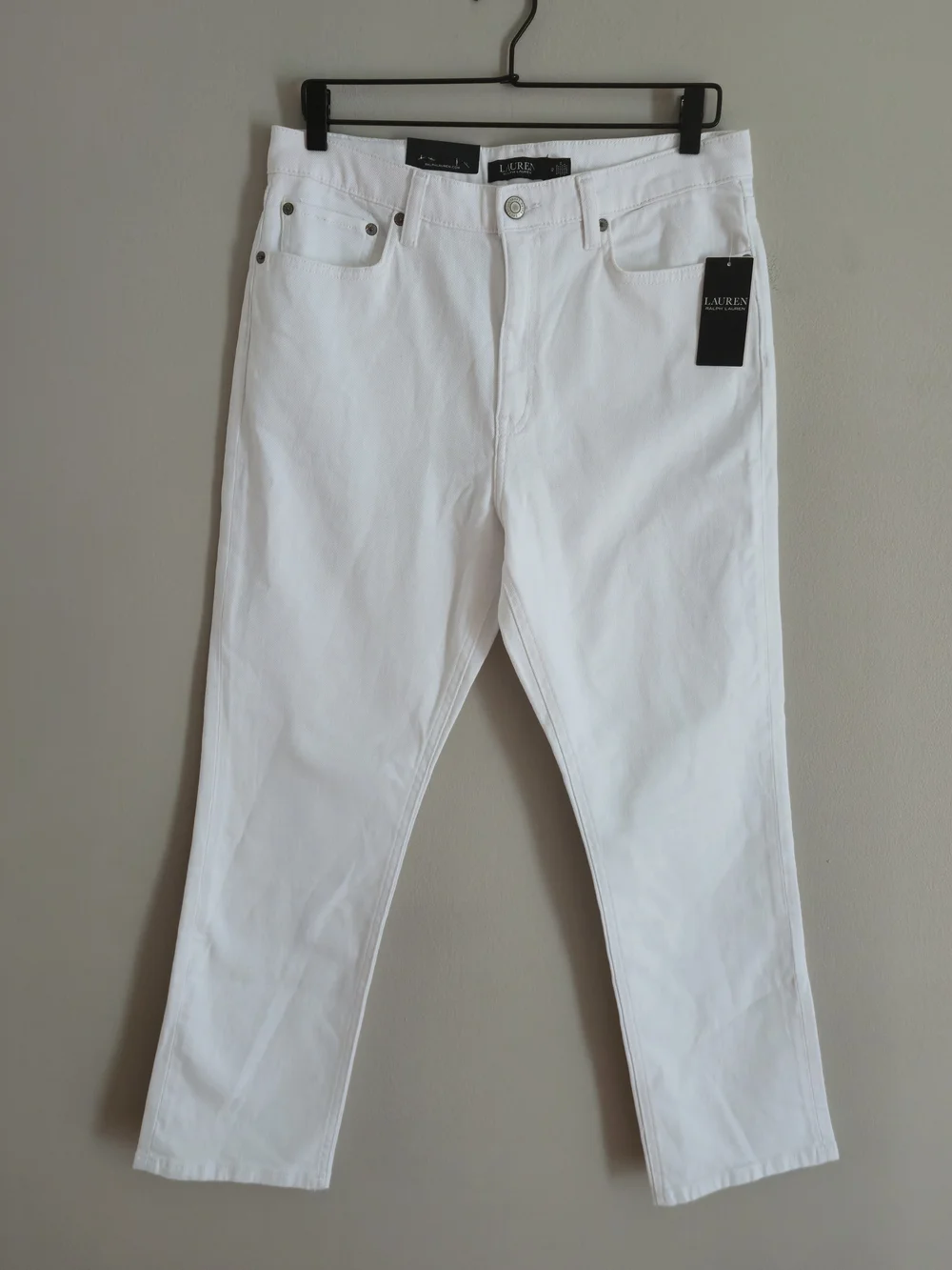Lauren Ralph Lauren Women's High-Rise Straight Ankle Jeans White